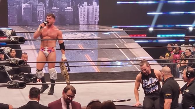 [Watch] Major concern about Adam Cole amidst MJF's speech after AEW Grand Slam goes off the air