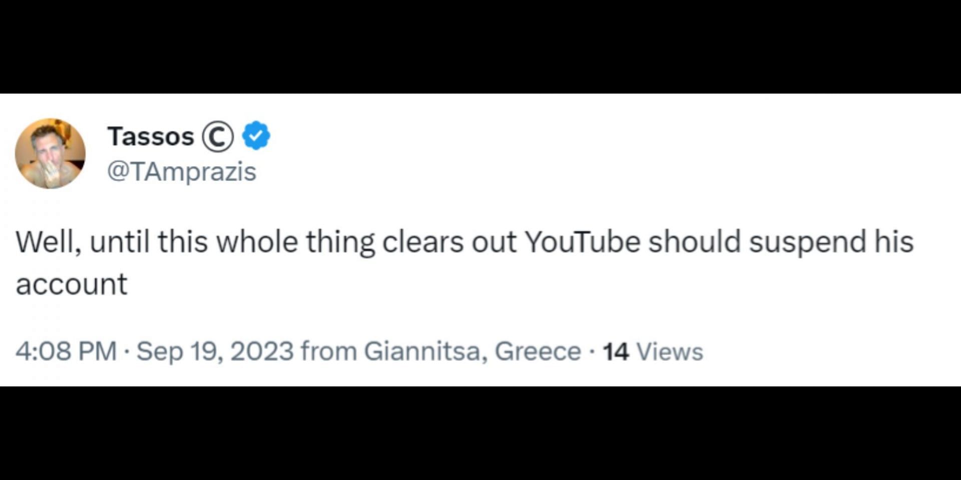 Internet erupts in a debate after YouTube decides to demonetize Russell&#039;s videos on the platform. (Image via X/@popbase)