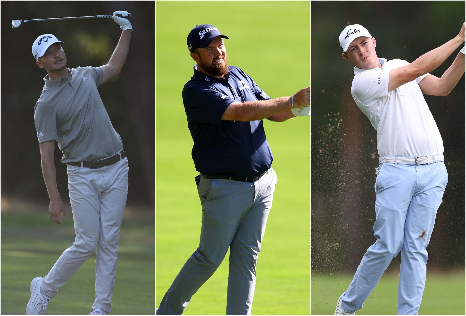 Nicolai Hojgaard, Matt Fitzpatrick, and Shane Lowry, three of the European Ryder Cup team players (via getty Images)