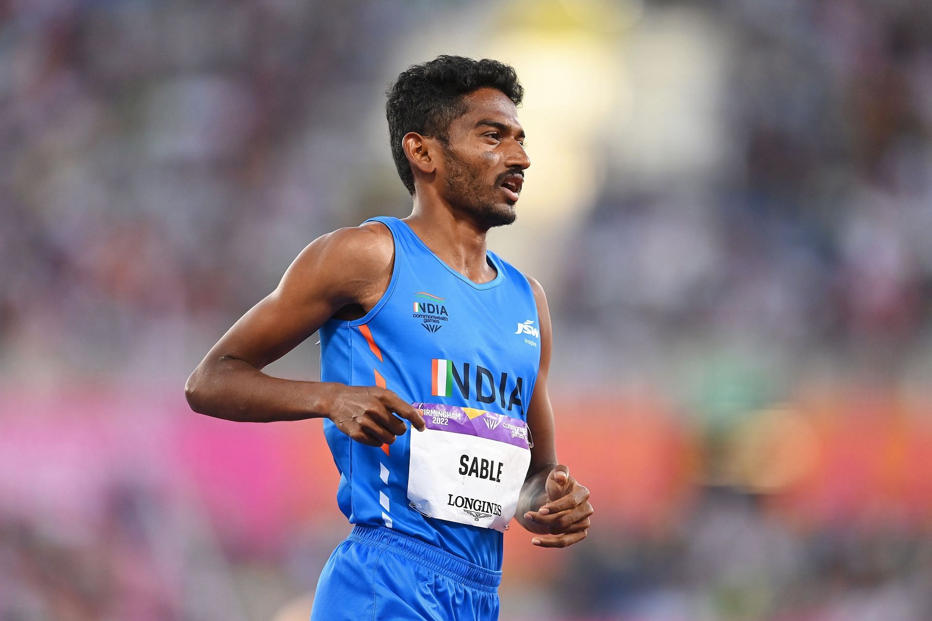 Avinash Sable in action at the 2022 Commonwealth Games in Birmingham, England.