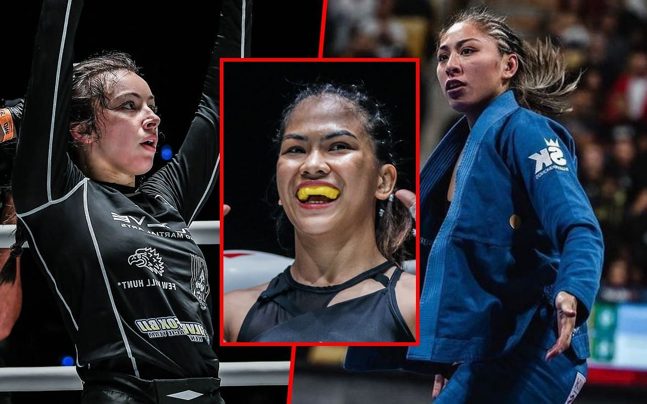 Danielle Kelly (L) / Denice Zamboanga (C) / Jessa Khan (R) -- Photo by ONE Championship