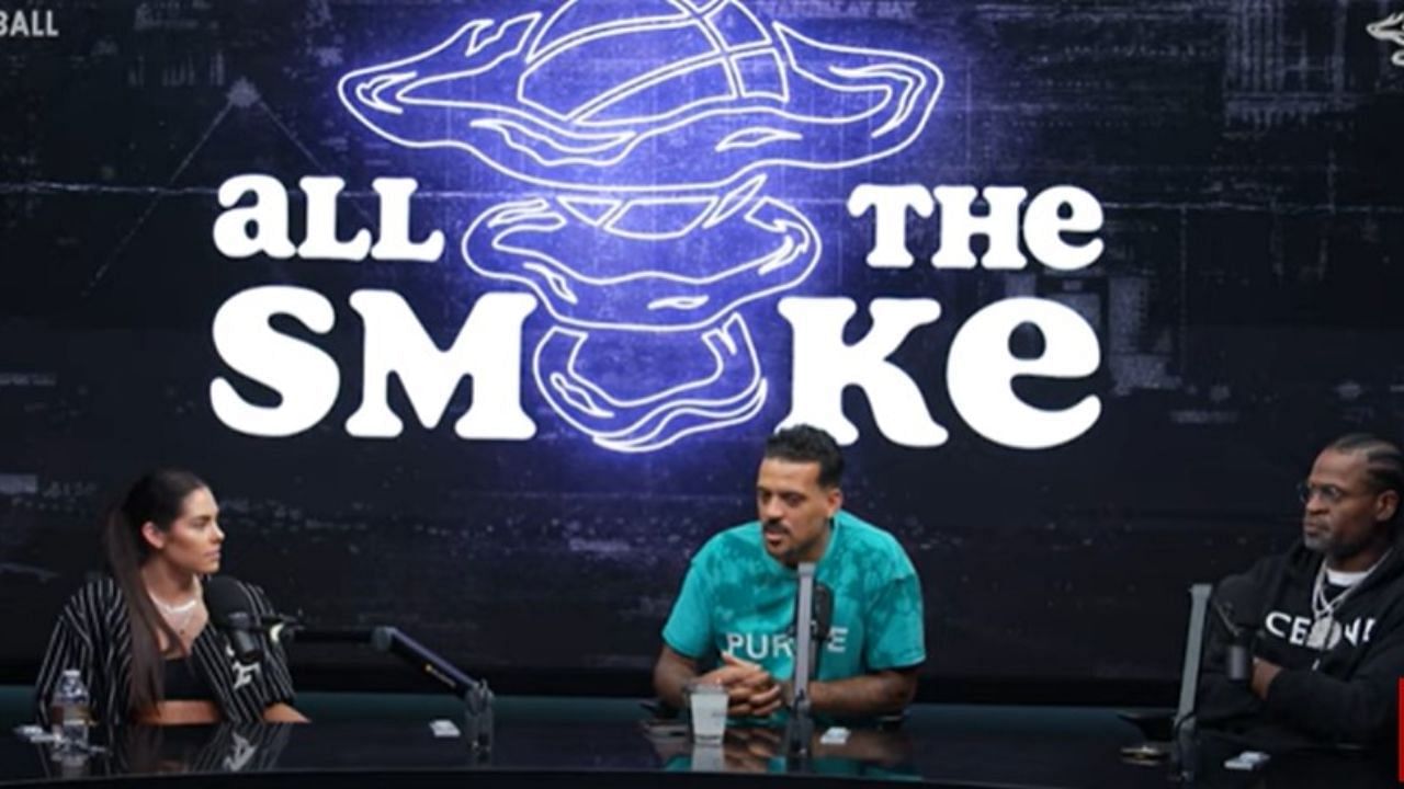 Stephen Jackson and Matt Barnes with guest Kelsey Plum in &quot;All The Smoke&quot; podcast.