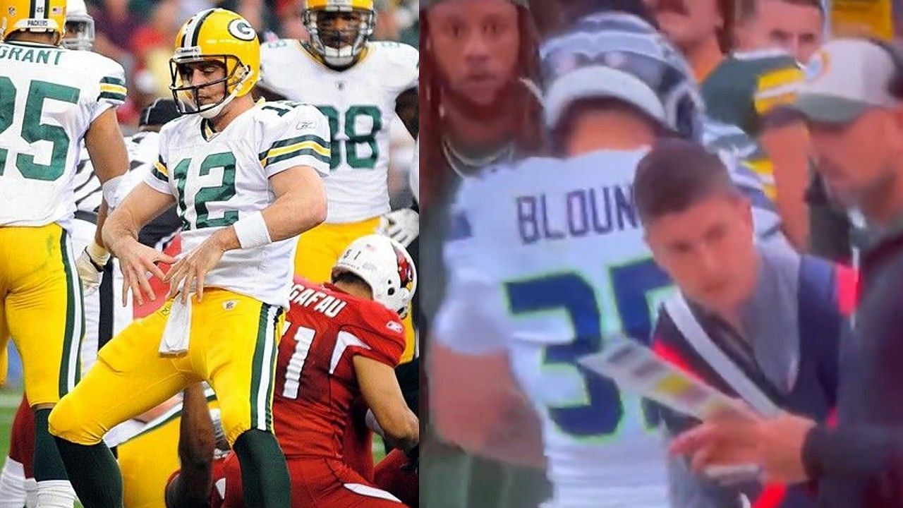 Seahawks Joey Blount was fined for doing Aaron Rodgers infamous &quot;discount double-check&quot; celebration.