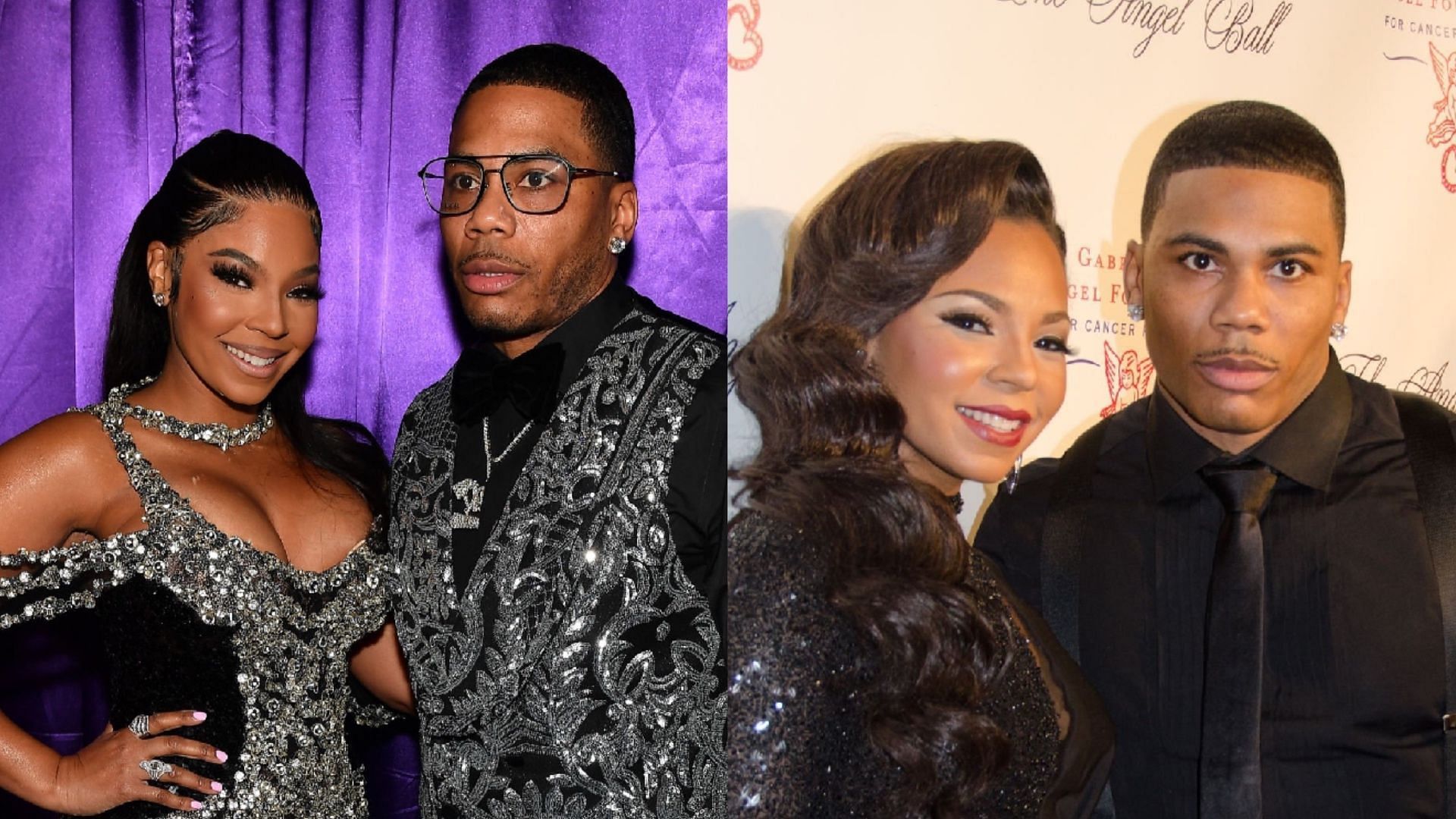 Nelly and Ashanti are reportedly back together. (Images via Getty Images)