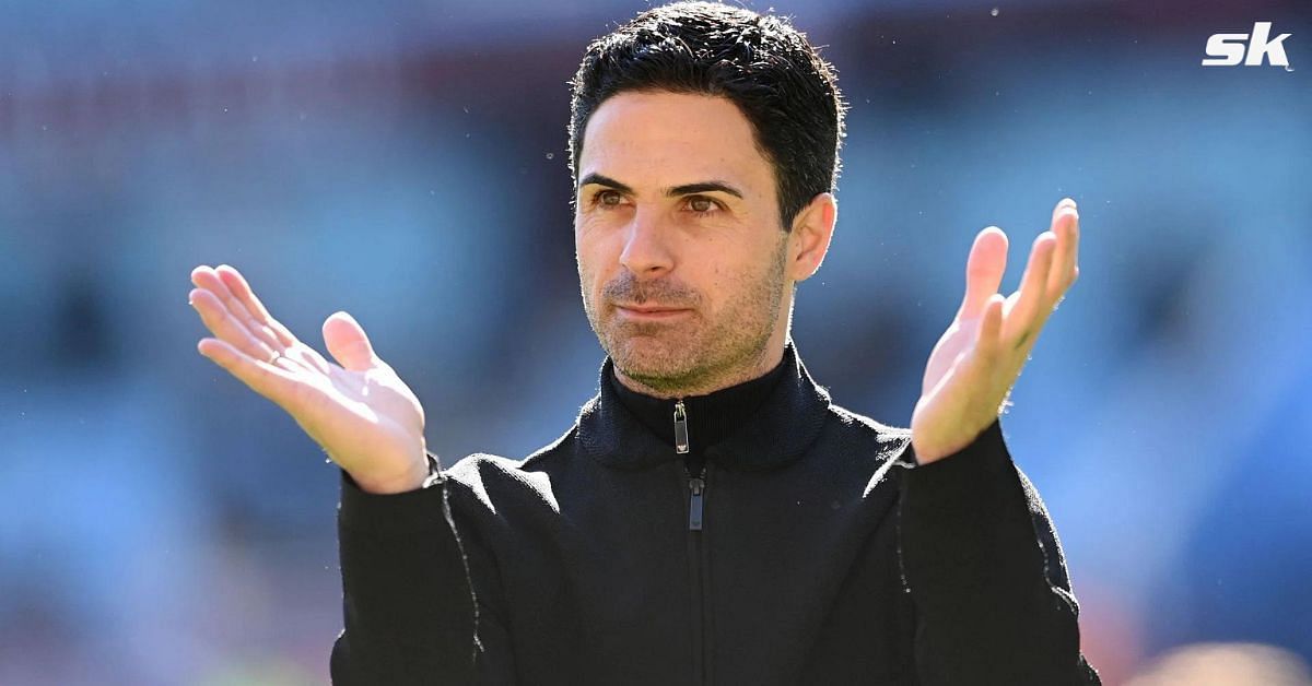 Arsenal manager Mikel Arteta reacts during a match.