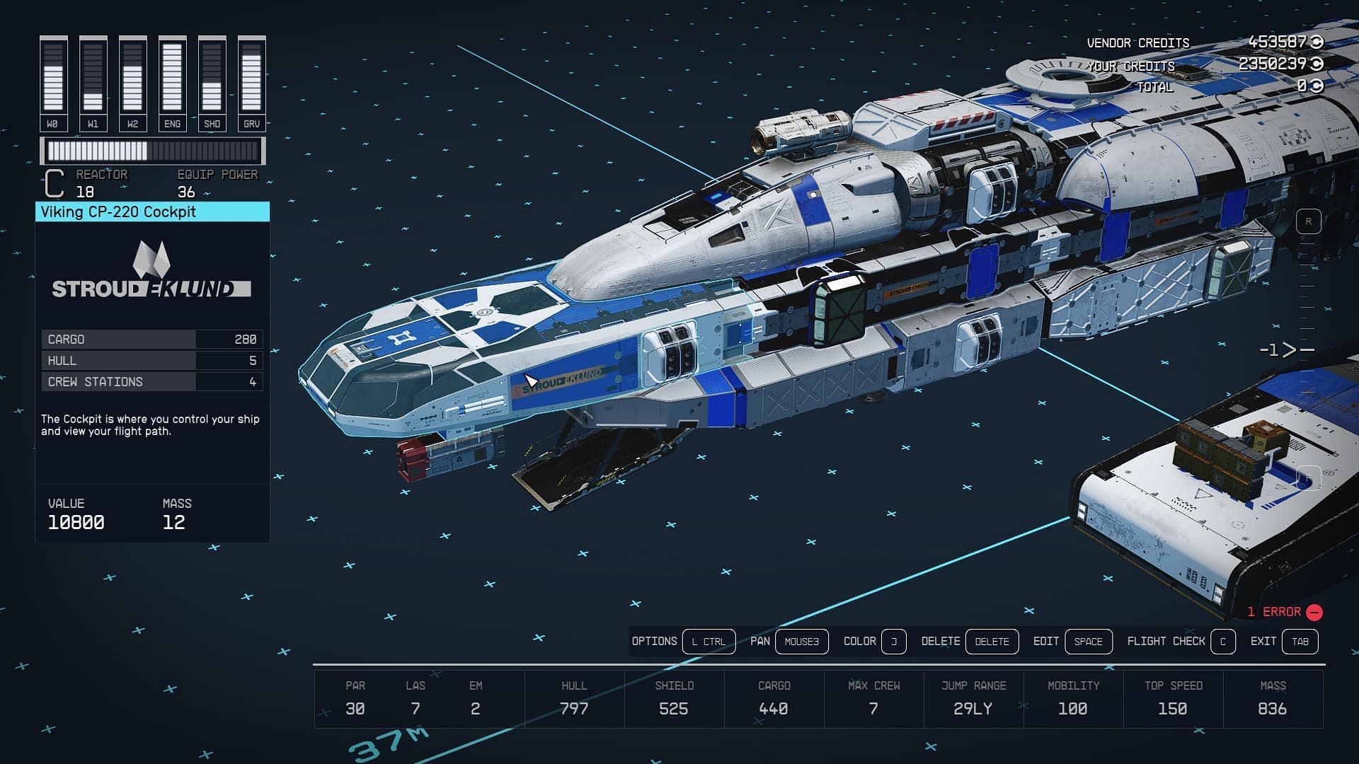 Starfield Mass Effect Normandy Spaceship guide: Parts, colors, and more