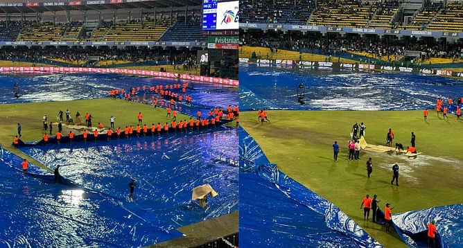 Asia Cup 2023 : मैदान को सुखाने के लिए ग्राउंड स्टाफ ने अपनाया बेहतरीन तरीका, जल्द शुरू होगा मुकाबला