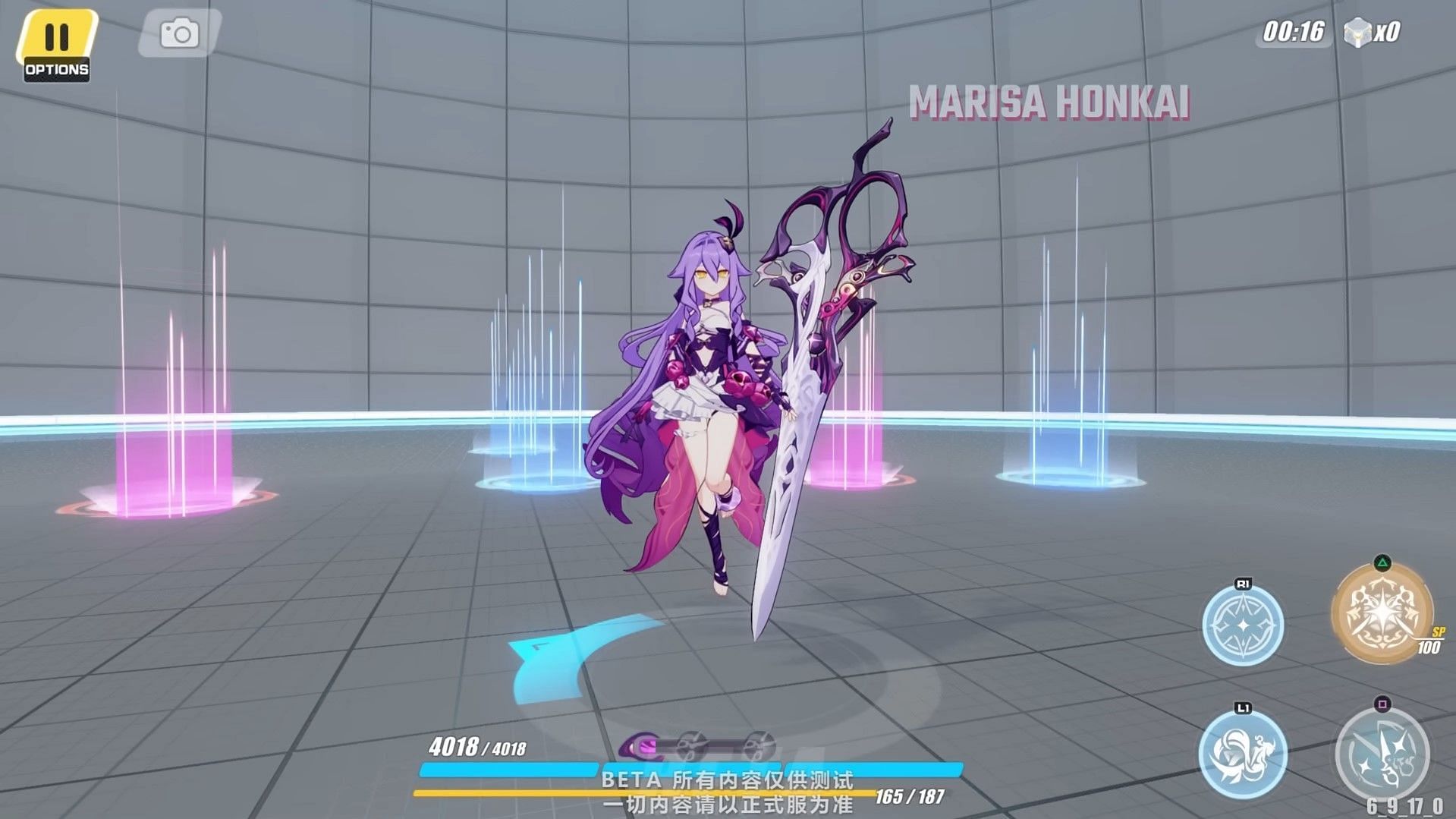 Magical Girl Sirin gameplay (Image via Marisa Honkai YT)