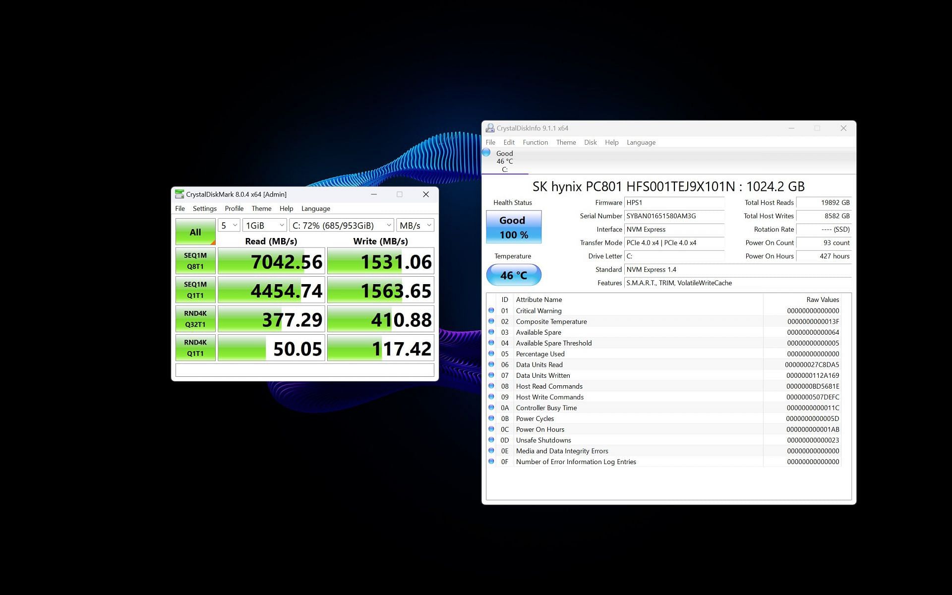 SSD performance of the HP Omen Transcend 16 laptop (Image via Sportskeeda)