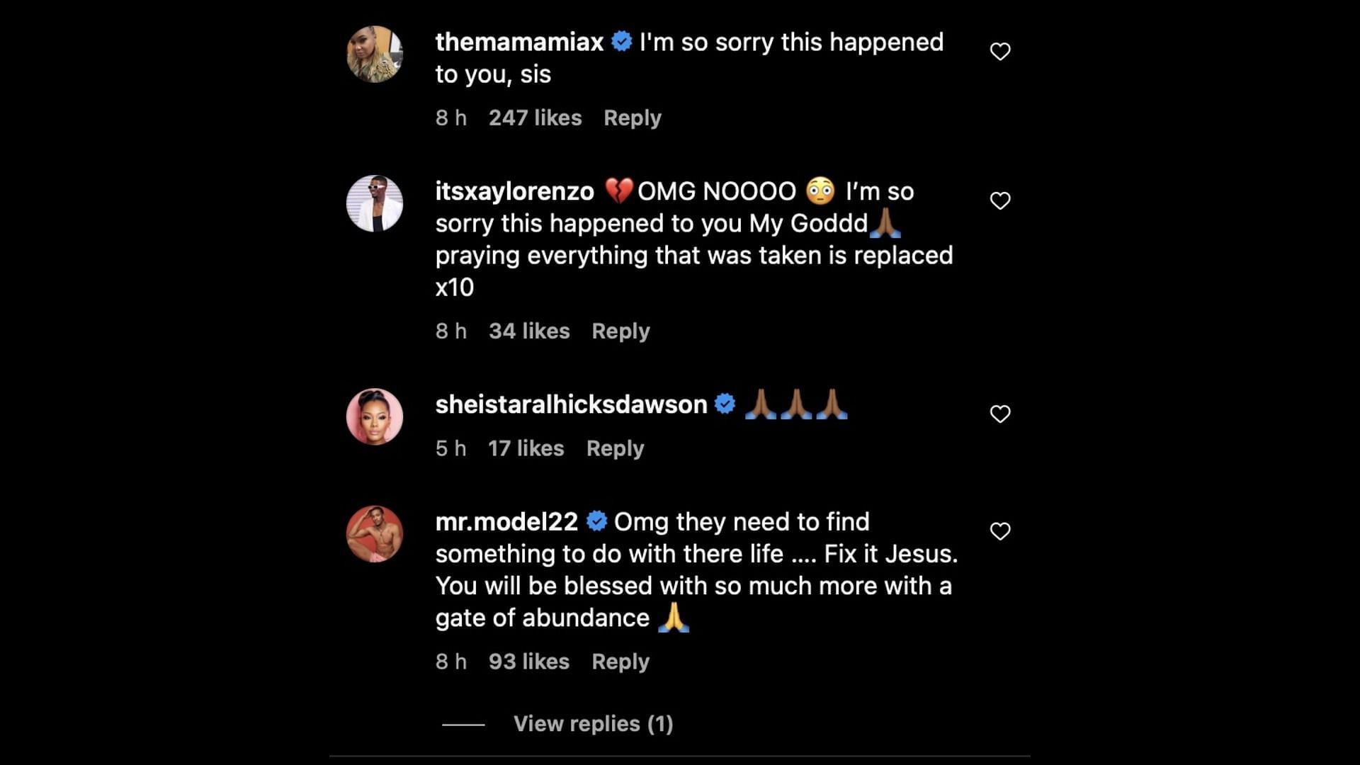 Fans send prayers to the singer. (Image via Instagram/@tamarbraxton)