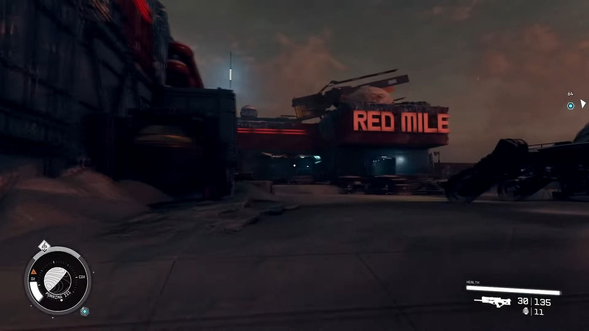The Red Mile building in Starfield (Image via Bethesda)