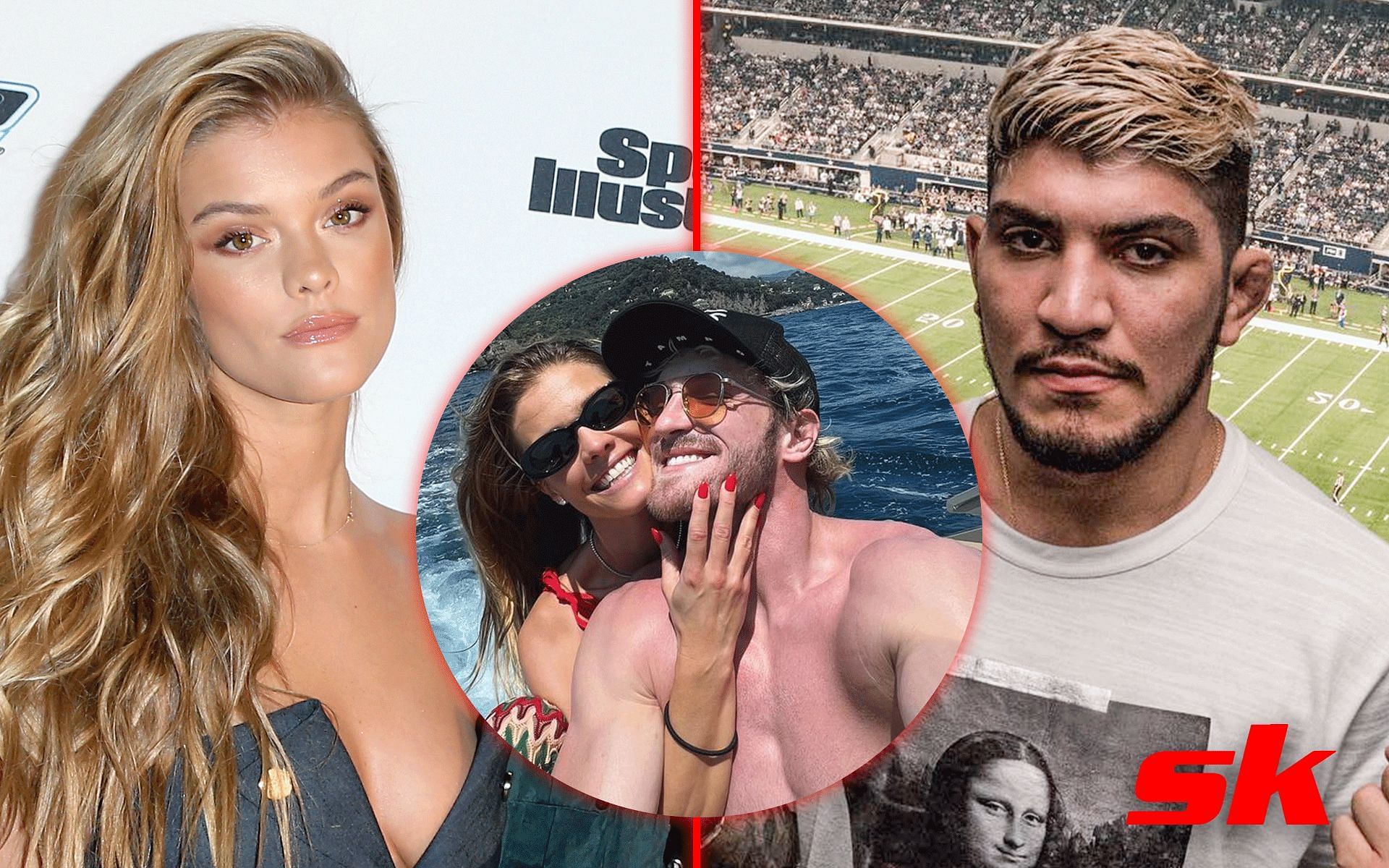 Dillon Danis- Nina Agdal Twitter [Images via: @dillondanis and @loganpaul on Instagram]