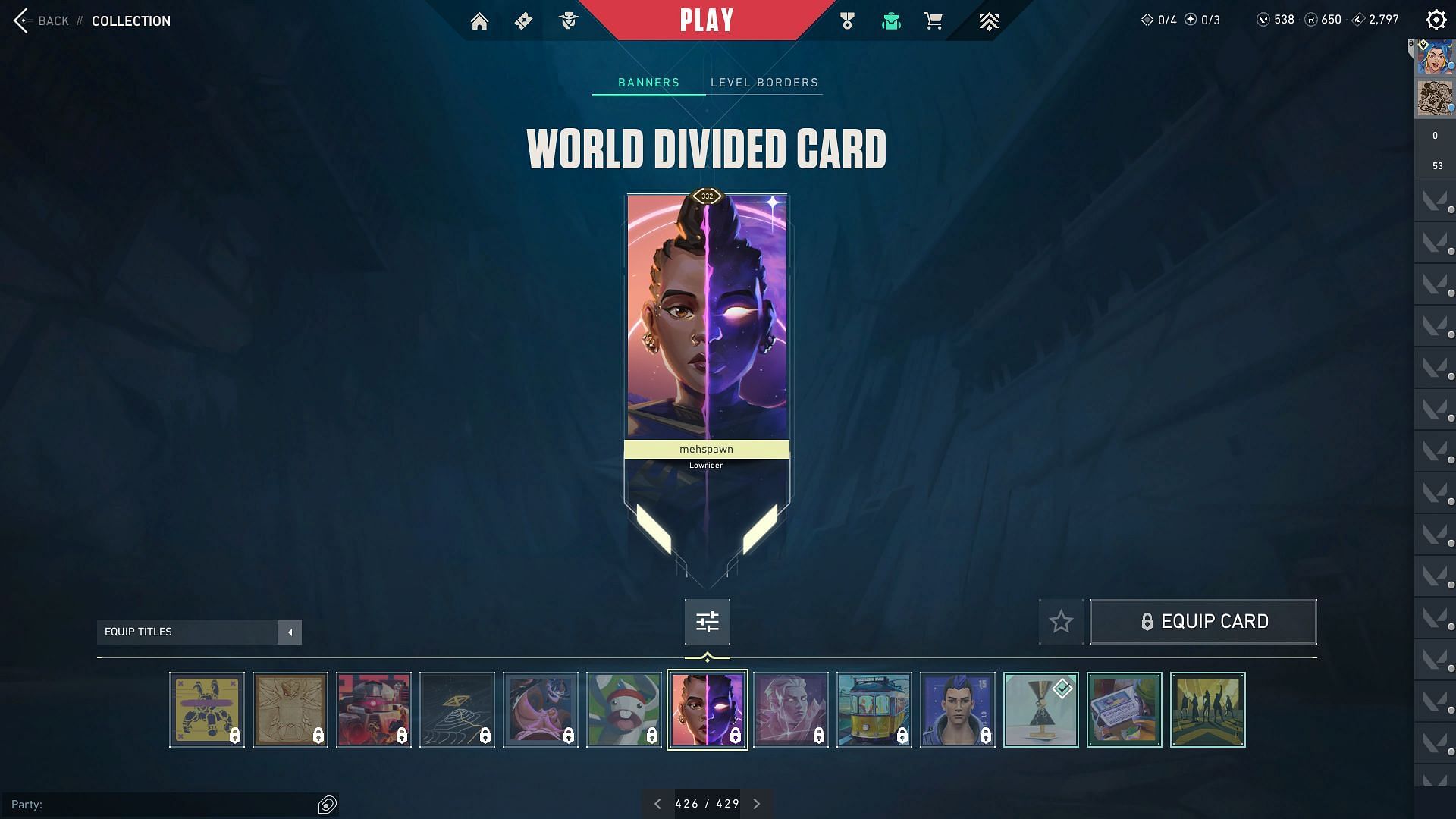 World Divided Player Card (Image via Riot Games)