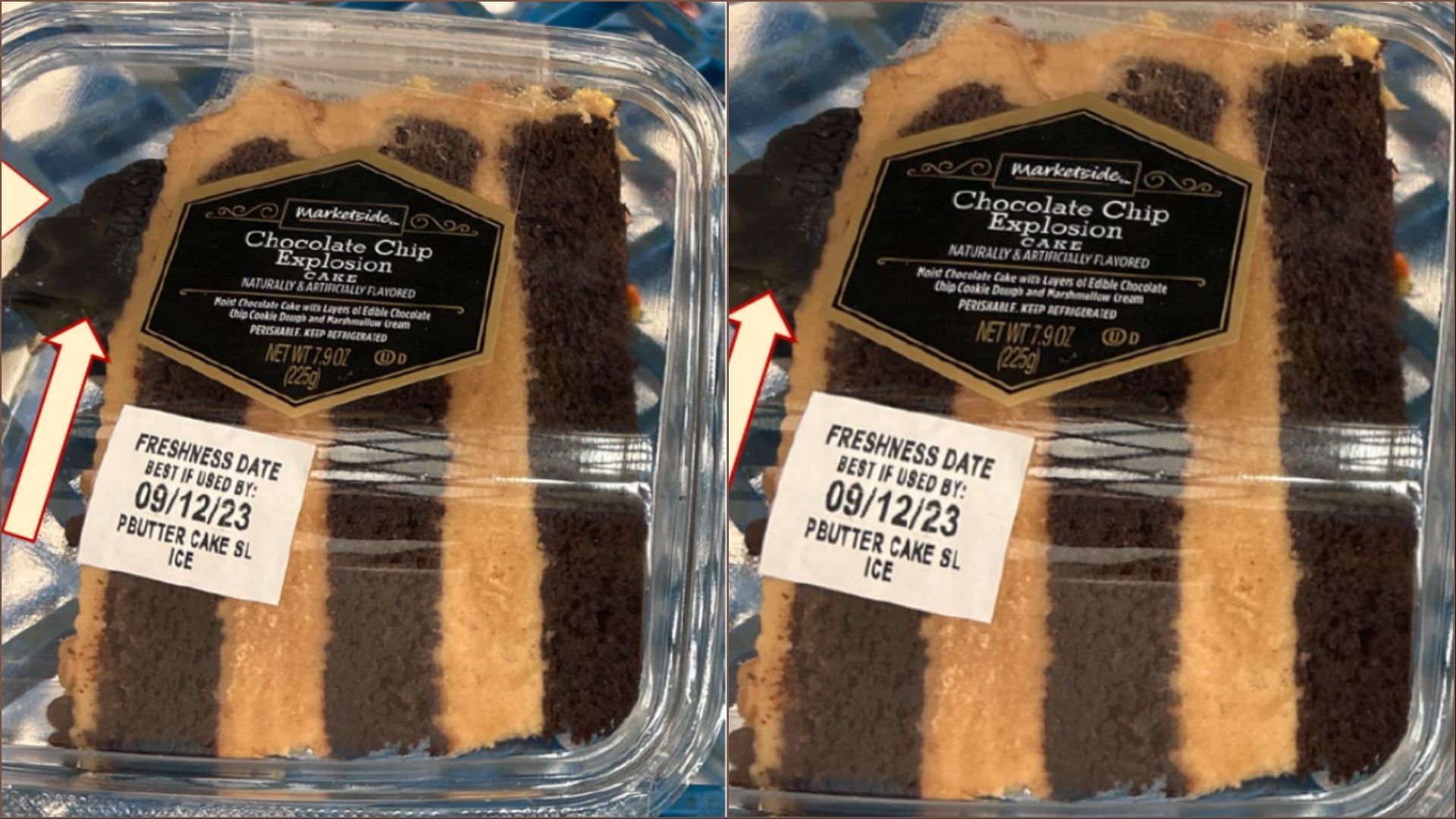 The recalled Chocolate Chip Explosion Cakes may contain undeclared peanuts due to a mislabelled issue (Image via FDA)