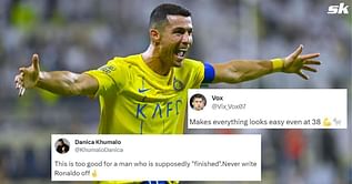 "Messi could never"; "Epitome of clutch game" - Fans left stunned by 'unbelievable' free-kick goal from Cristiano Ronaldo against Damac