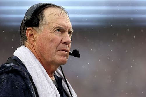 Bill Belichick at Philadelphia Eagles v New England Patriots