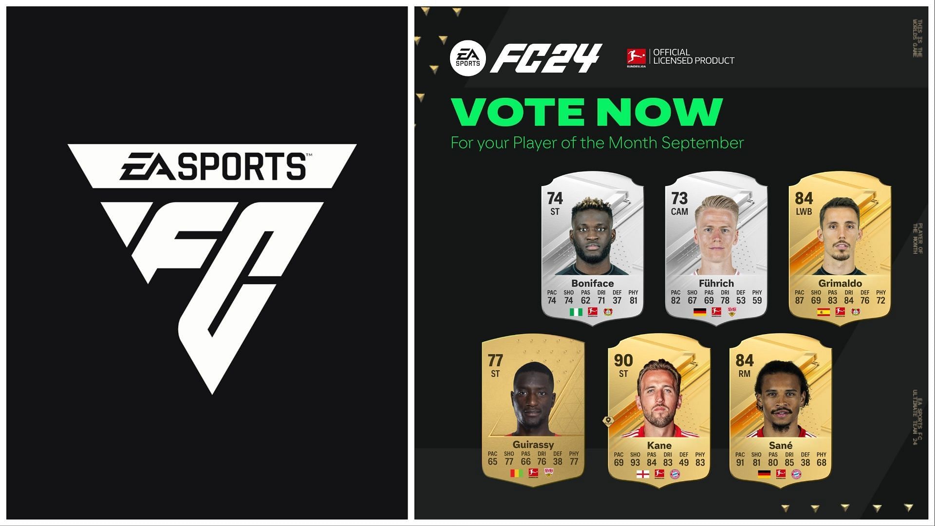 EA Sports FC 24 - Nominees for Bundesliga Player Of The Month (POTM)  October are here •