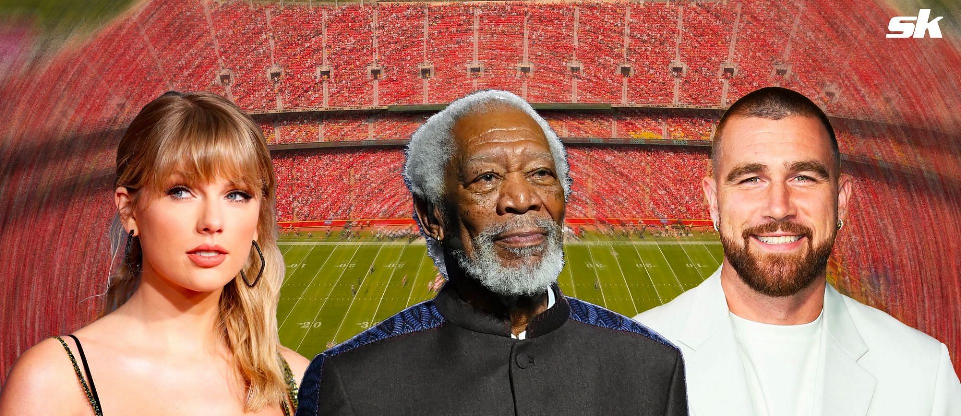 Morgan Freeman gets extremely blunt on Travis Kelce-Taylor Swift media craze effect on Chiefs fandom