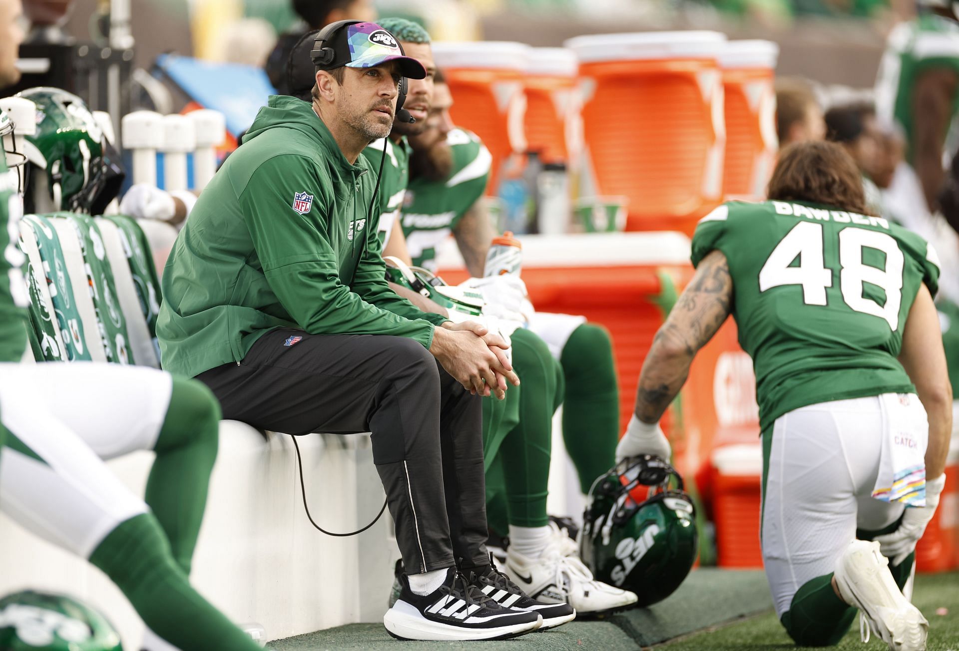 Aaron Rodgers during Philadelphia Eagles v New York Jets