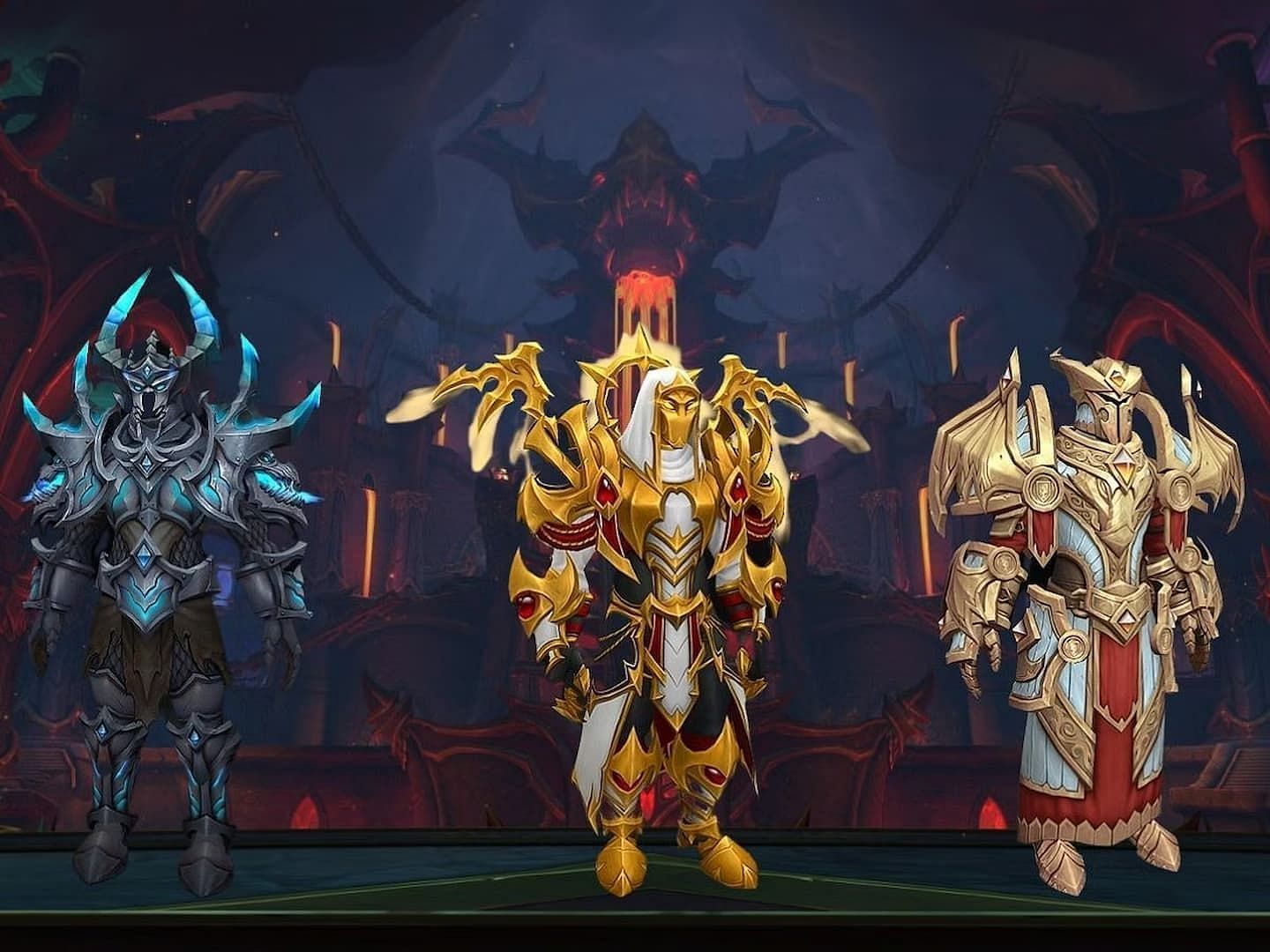 Different tier sets added to World of Warcraft in Dragonflight (Image via Blizzard Entertainment)