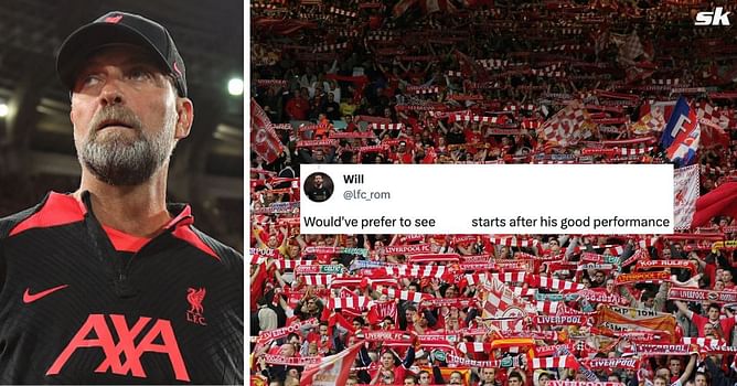 "Such a waste" "Nasty midfield" - Liverpool fans fume as summer signing is benched despite his impressive Europa League performance