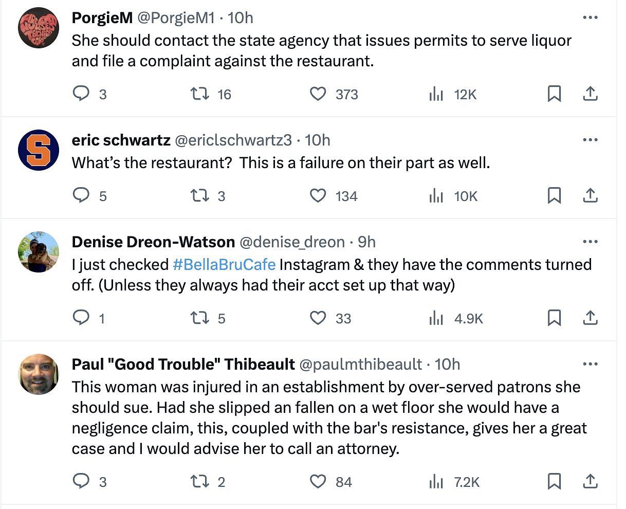 Social media users bashed the Sacramento restaurant for not helping the Black woman after the drunk couple assaulted her. (Image via Twitter)