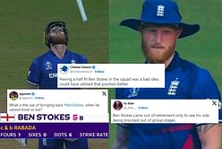 "Ben Stokes came out of retirement only to see his side being knocked out of group stages"- Fans react after England star's failure vs South Africa