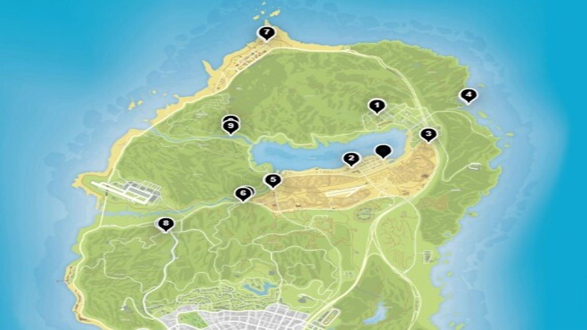 Location of all the ghosts (Image via GTA Wiki)
