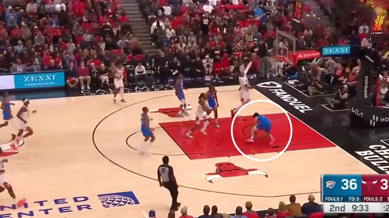 Andre Drummond dropped Chet Holmgren with a crossover before making an uncontested layup.