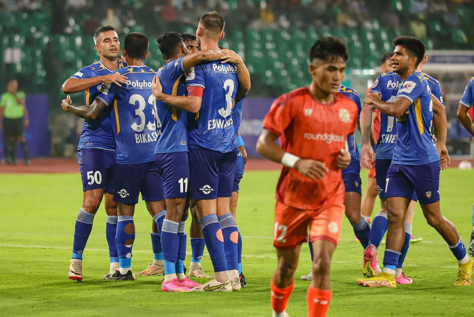 Chennaiyin FC scored five goals past a helpless Punjab FC defense. 