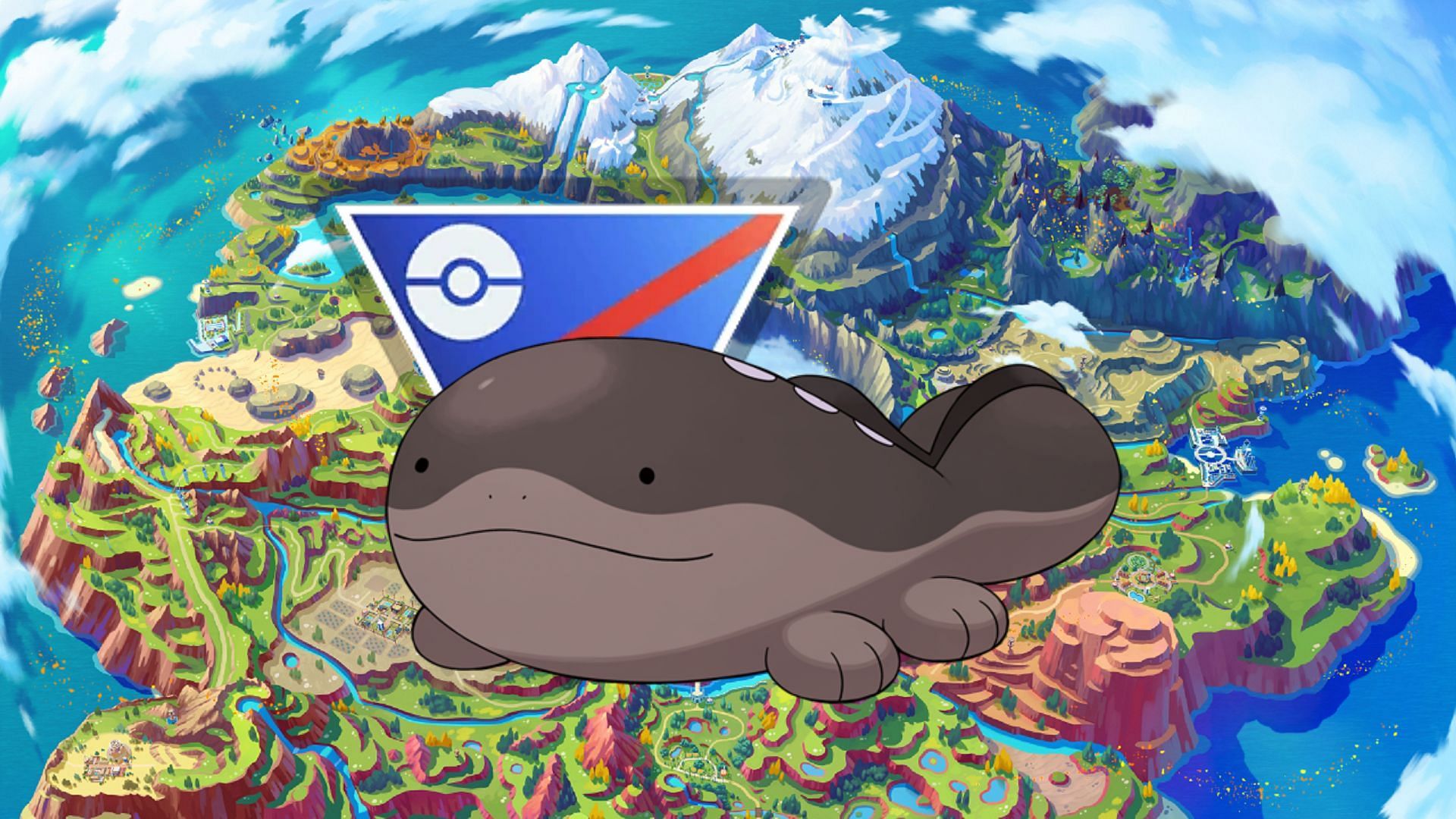 Clodsire in front of the Great League symbol in Pokemon GO.