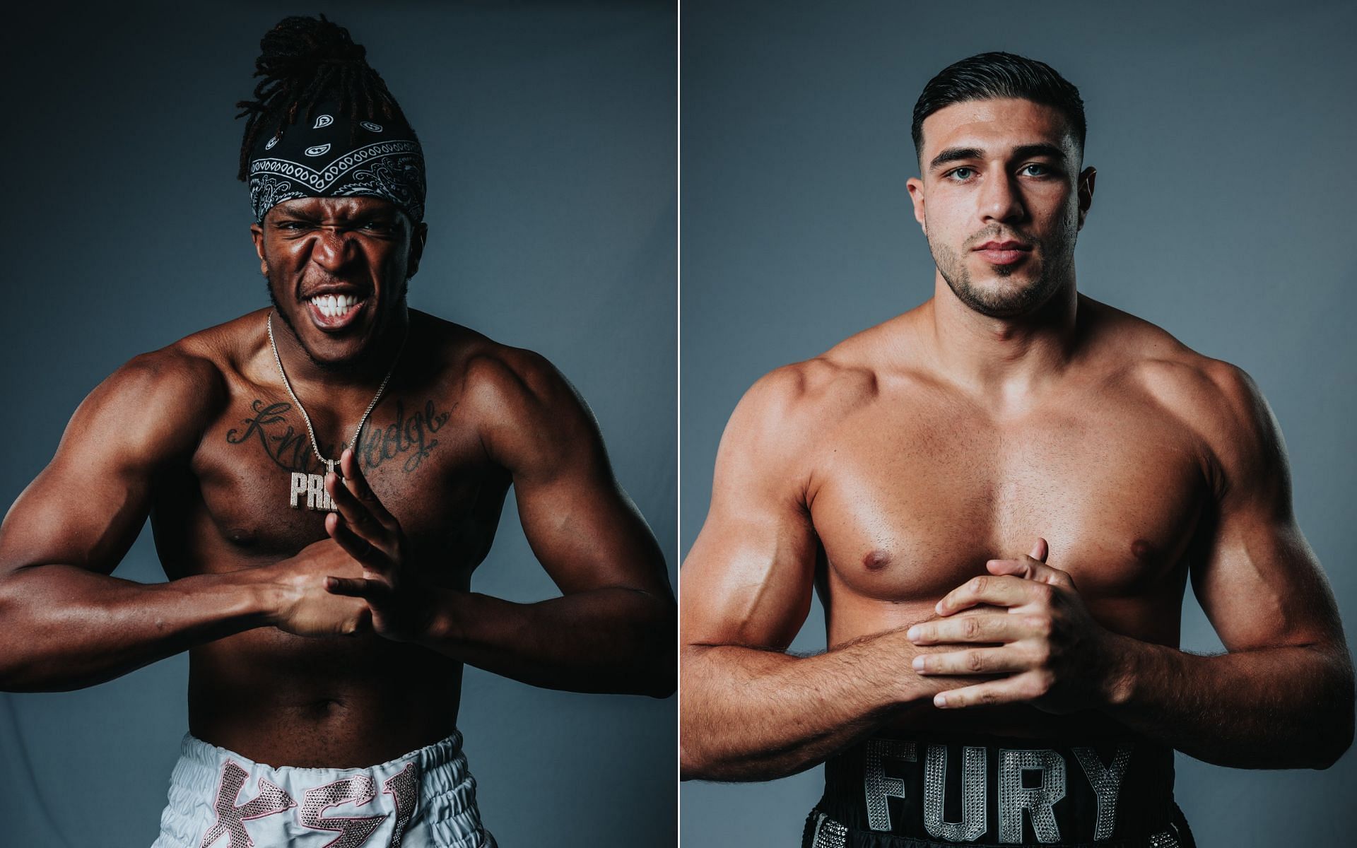 KSI [Left], and Tommy Fury [Right] [Photo credit: @DAZNBoxing - X]