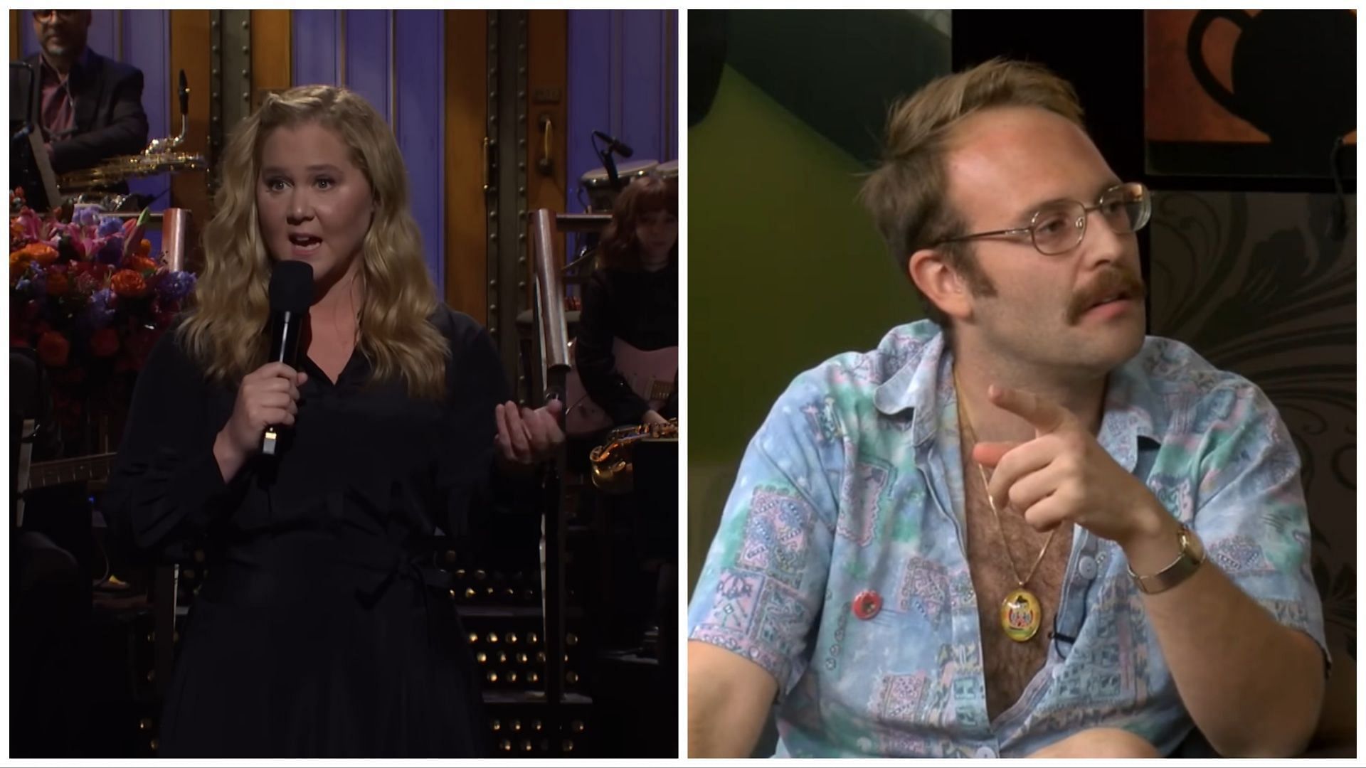 Josh Androsky under fire for Amy Schumer Holocaust jokes (Image via YouTube/The Cannabist, Saturday Night Live)