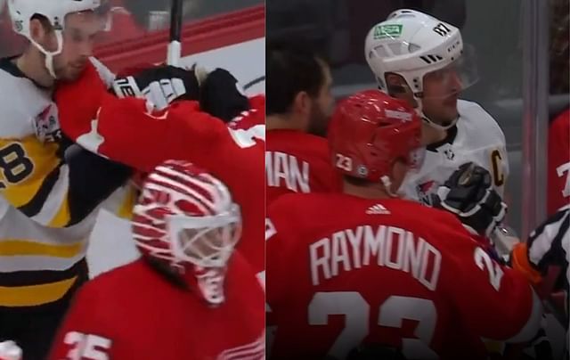 Grab on Sidney Crosby sparks massive brawl in Penguins vs Red Wings