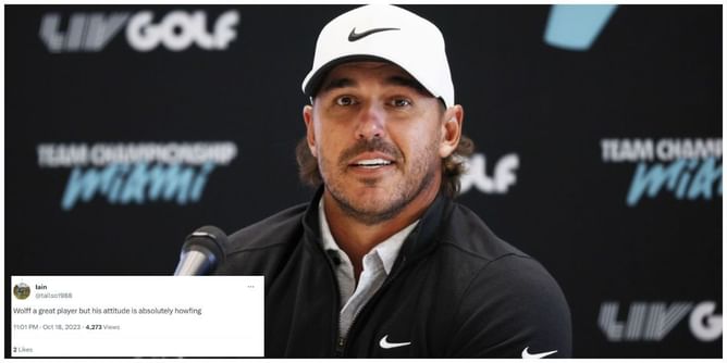 “Wolff a great player but his attitude is absolutely howfing”: Golf fans react to Brooks Koepka’s recent statement about his LIV teammate