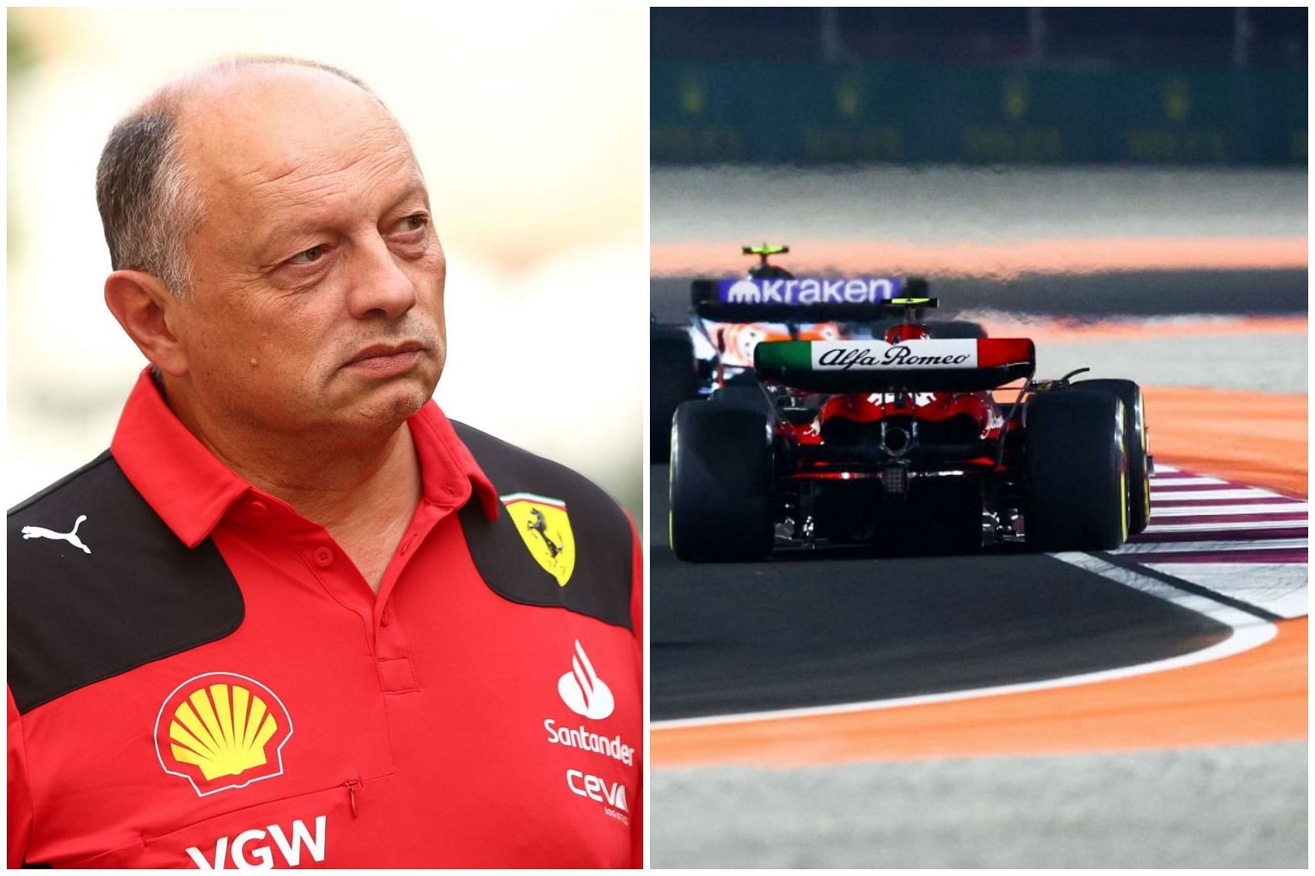 Ferrari team principal Frederic Vasseur urges FIA to fix track limit penalty system in F1 (Collage via Sportskeeda)