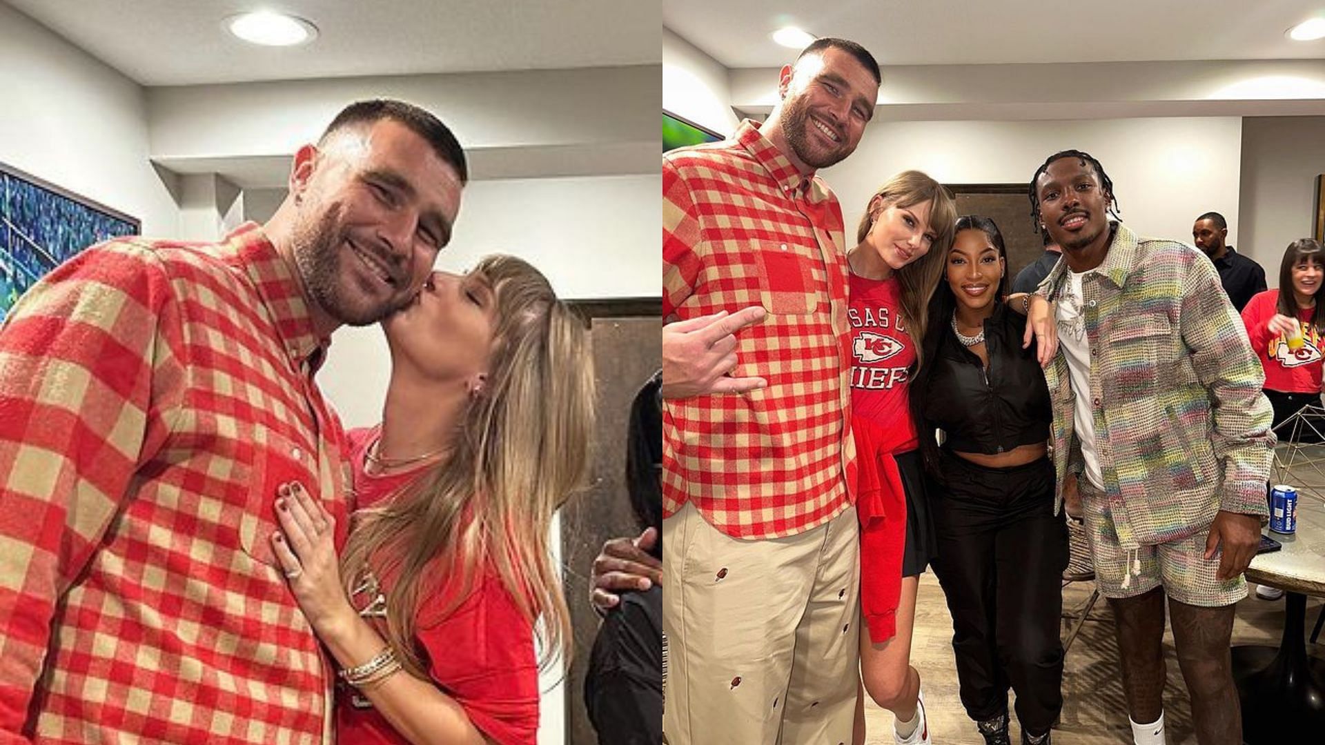 Taylor Swift spotted kissing Travis Kelce after Chargers vs Chiefs (IN PHOTOS)