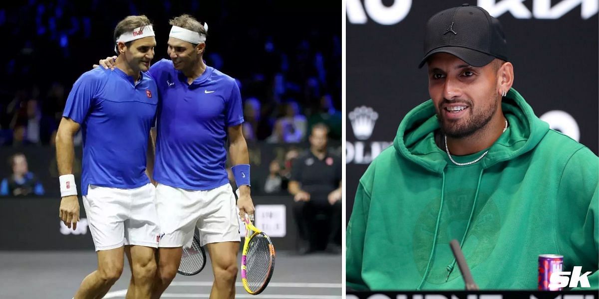 Nick Kyrgios spoke about facing Rafael Nadal and Roger Federer