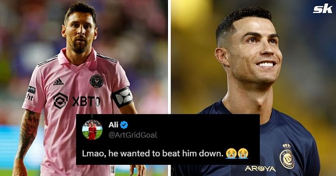 "He wanted to beat him down" - Fans react as Lionel Messi's reaction to seeing a kid hold Cristiano Ronaldo's Al-Nassr shirt goes viral