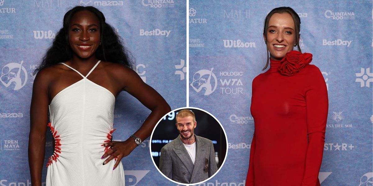 Coco Gauff and Iga Swiatek attend the WTA Finals Gala