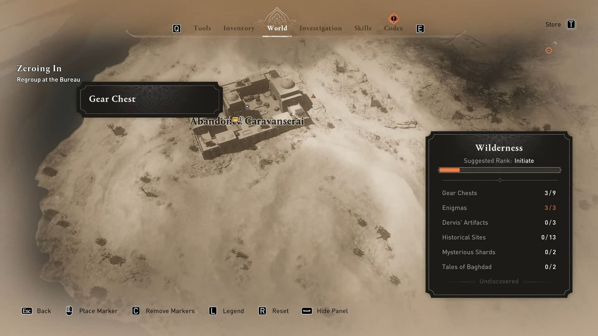 Abandoned Caravanserai Gear Chest location in Assassin&#039;s Creed Mirage (Image via Ubisoft)