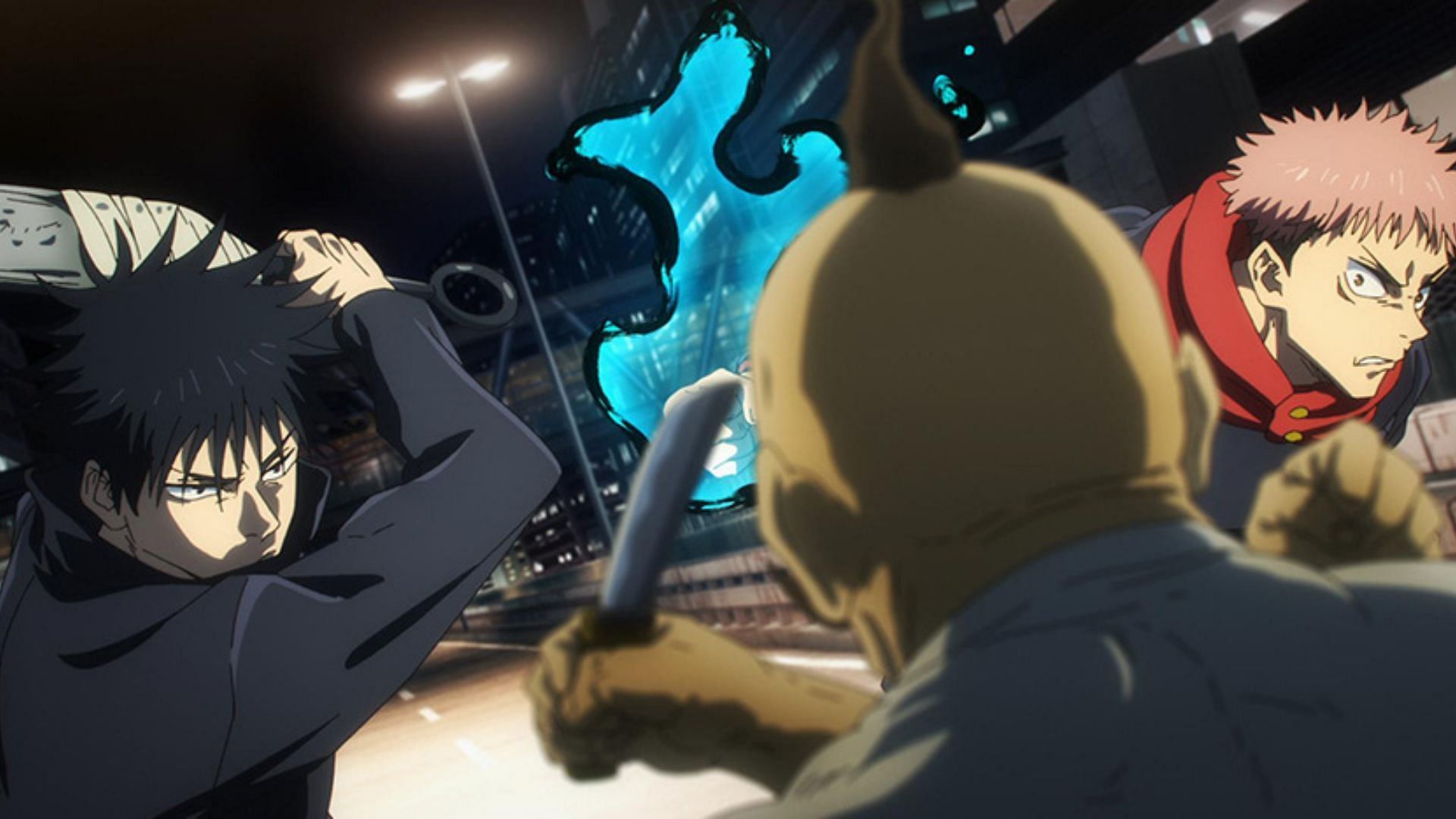 Megumi and Itadori fighting a curse user in Jujutsu Kaisen season 2 episode 11 preview (Image via MAPPA)