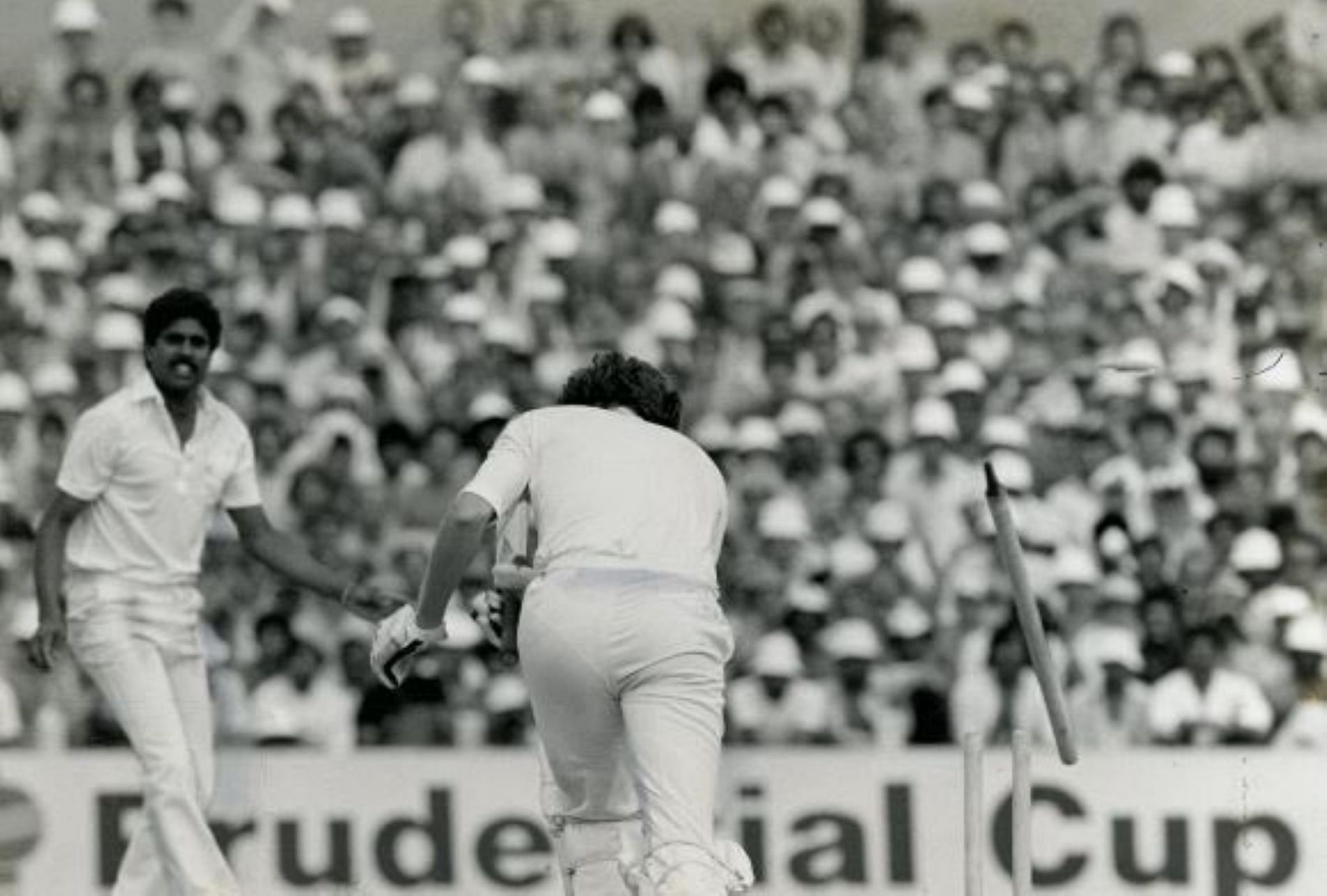 Kapil&#039;s three-wicket haul helped India beat England in the 1983 World Cup semi-final.