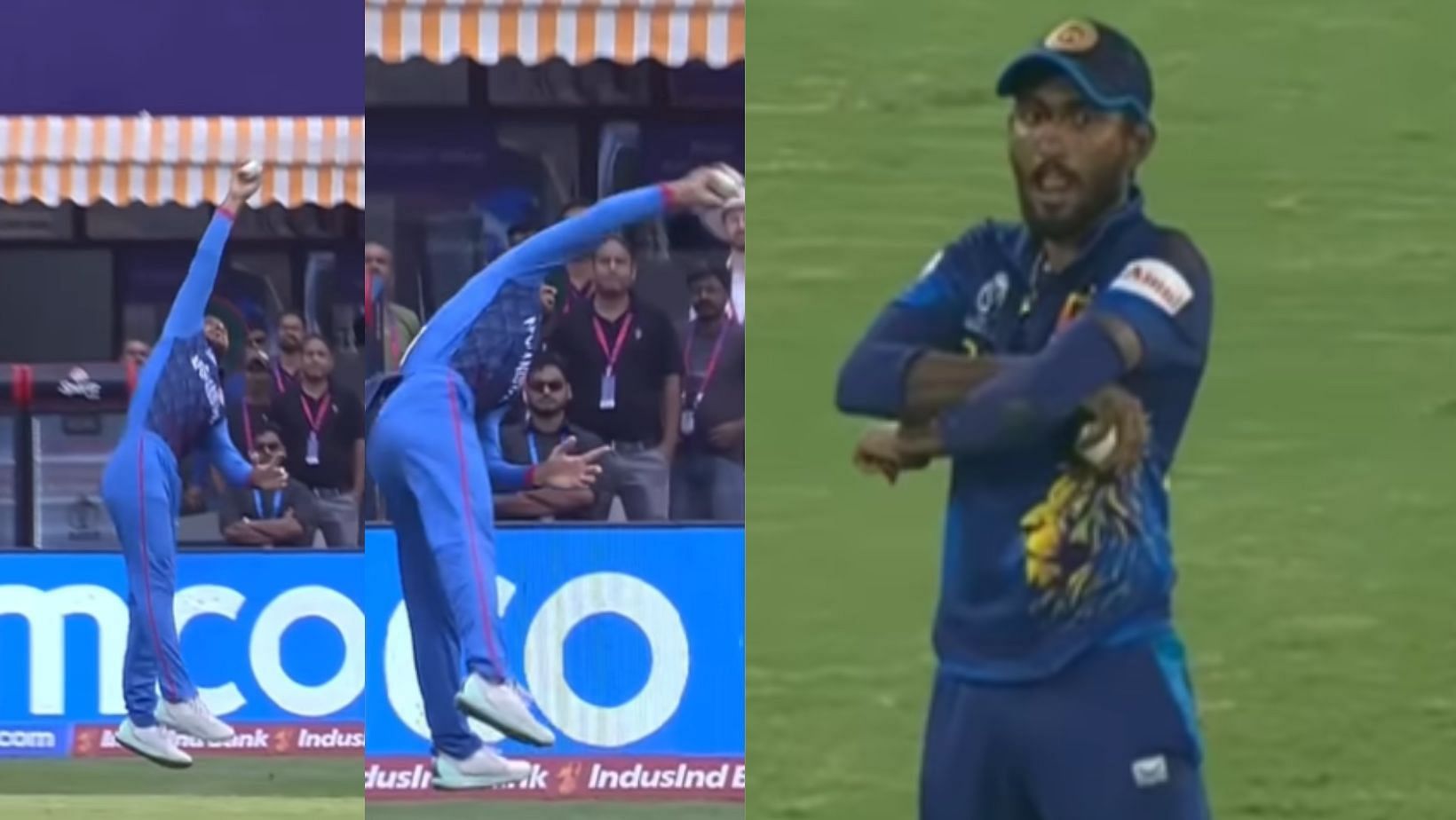 Snippets from 2 of the best catches of the 2023 World Cup so far.