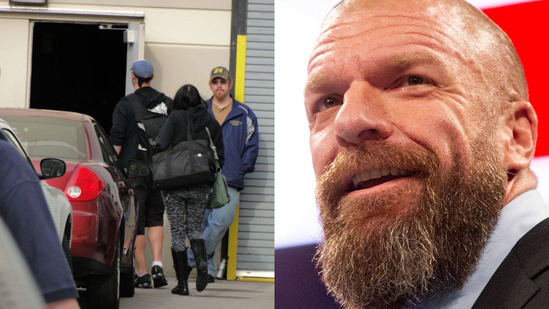 CM Punk (left) and WWE CCO Triple H (right)