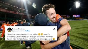 "I’m delivering Uber eats to get through" - Paul van Meekeren's old tweet goes viral after match-winning spell vs South Africa in 2023 World Cup