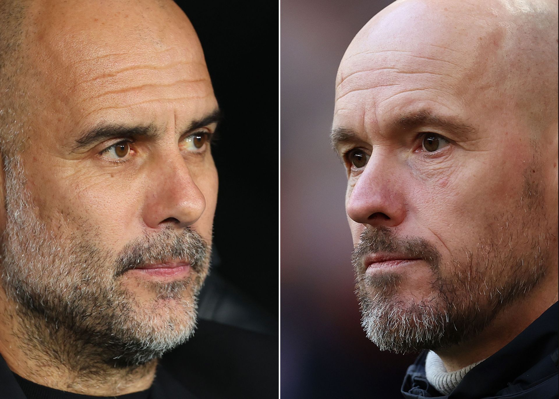 Erik Erik ten Hag and Pep Guardiola (L) & (via Getty Images)