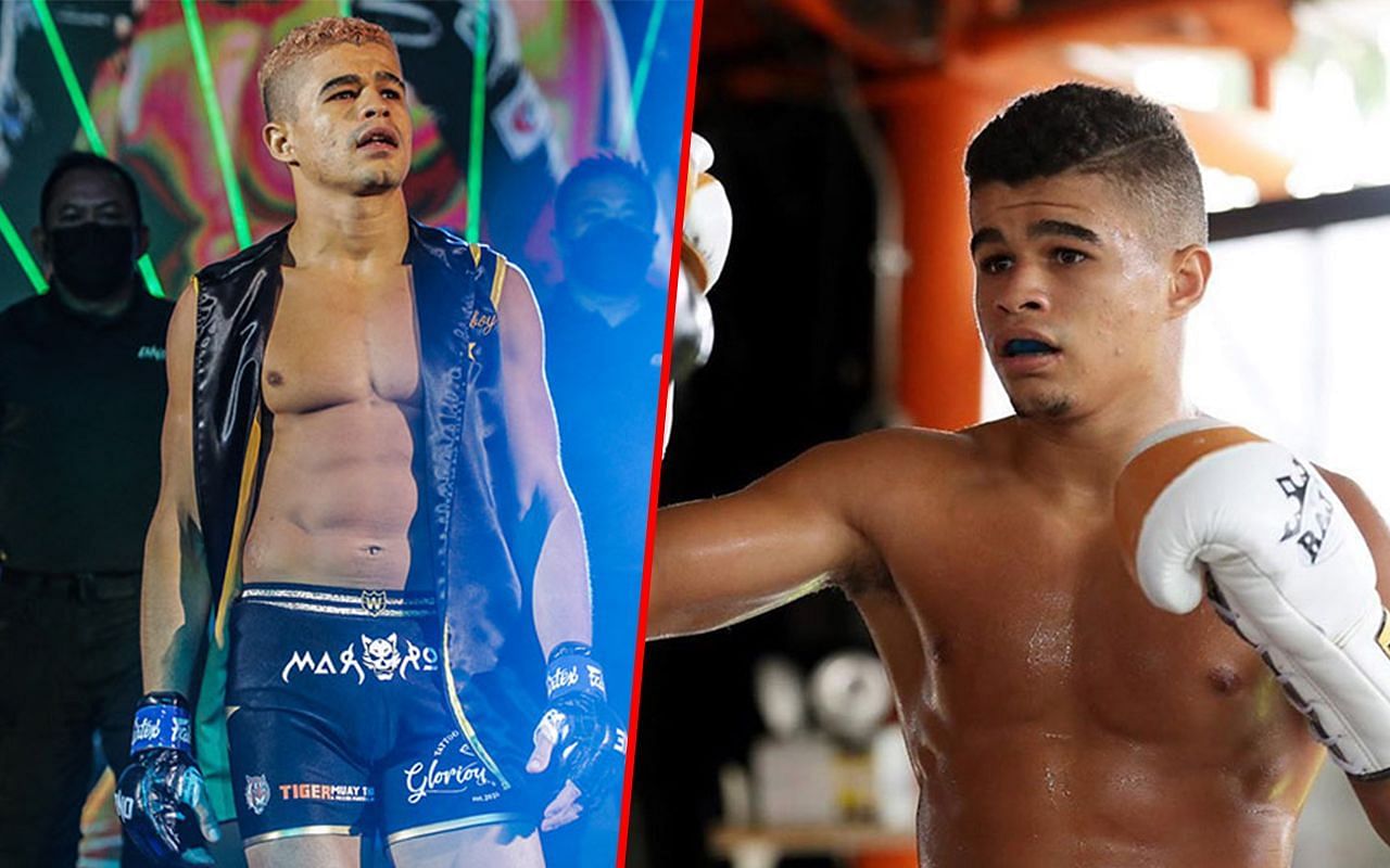 Fabricio Andrade (left) and Andrade during training (right)
