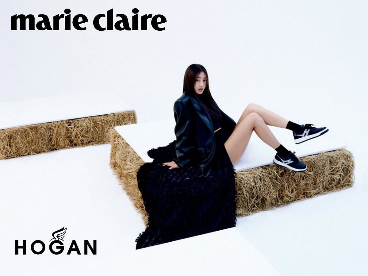 Jihyo with Hogan for Marie Claire Korea November Issue (Image via Marie Claire Korea)