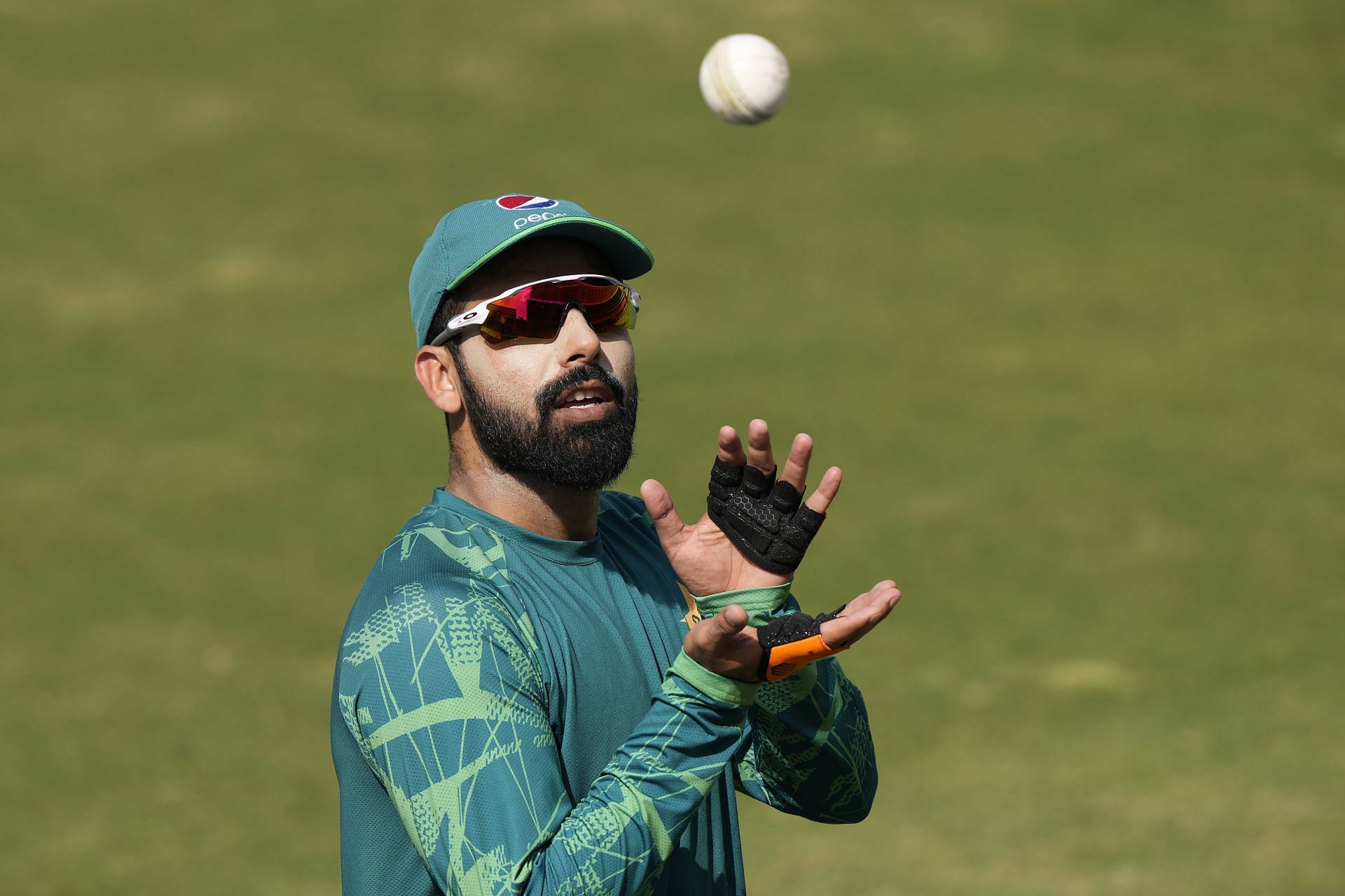 Shadab Khan during a training session [Getty Images]